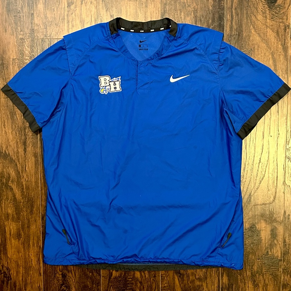 Nike BH Eagles Warm Up Game Pullover Windbreaker Shirt Blue